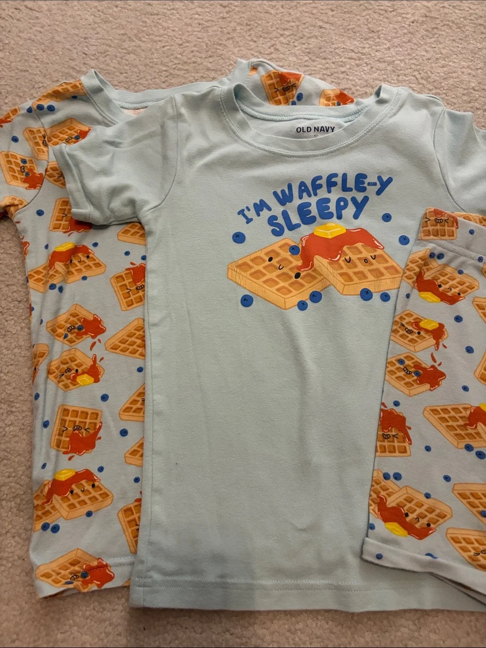 Old Navy Waffles Pajama Set (2 tops 2 bottoms), 6T